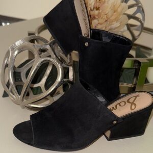 Sam Edelman Black Suede Mules